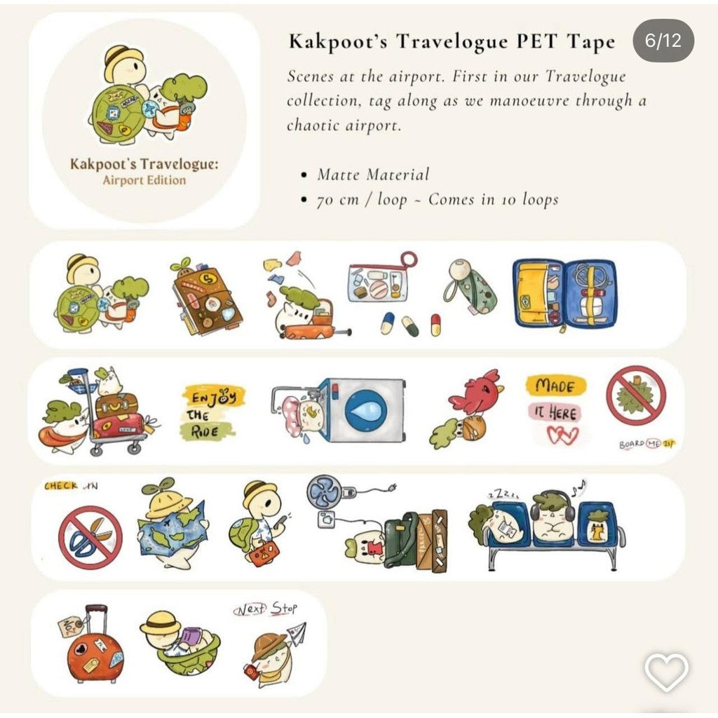 Elsie With Love Kakpoot&#39;s Travelogue PET Sampler 70cm - Aiport Edition