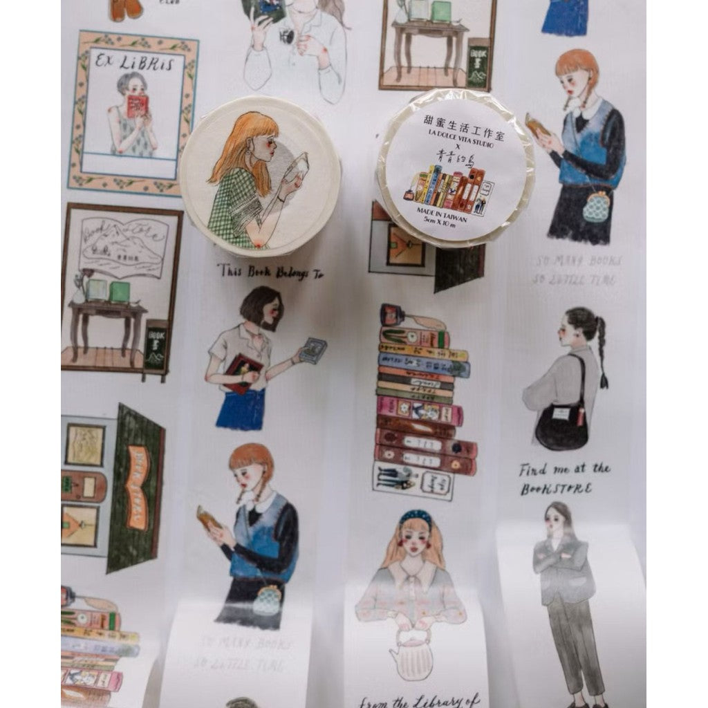 La Dolce Vita Life in a bookstore Washi Sampler 90cm