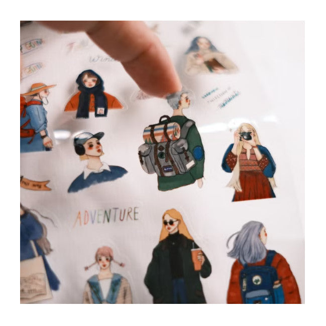 La Dolce Vita Japanese Paper and Transparent Stickers set of two - Road Trip