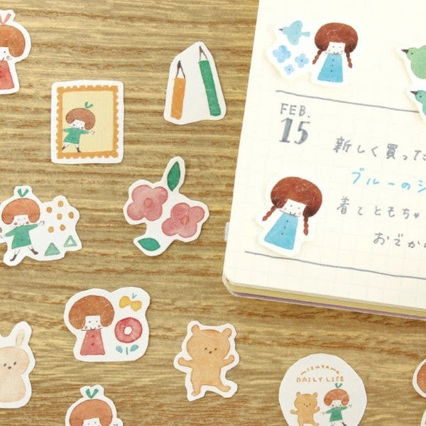 Mizutama Furukawa Daily Life Washi Flake Sticker