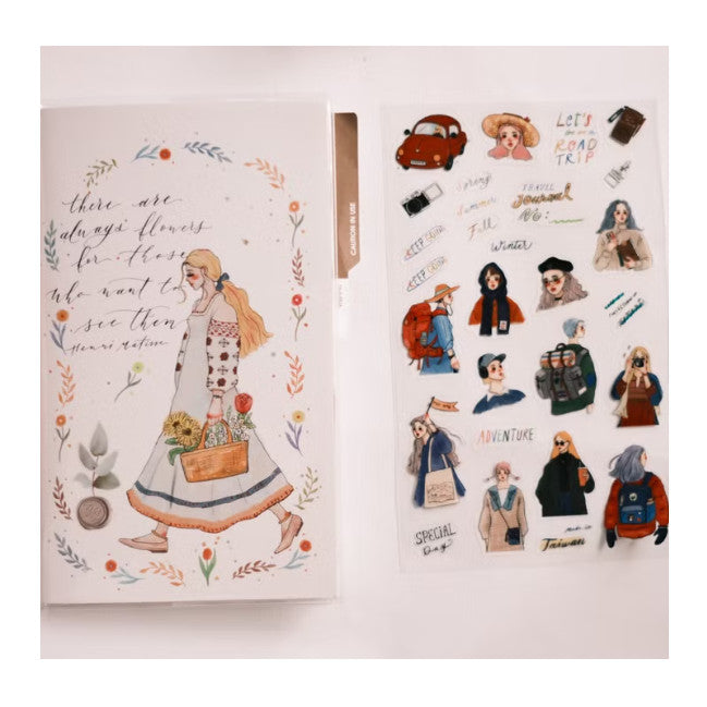 La Dolce Vita Japanese Paper and Transparent Stickers set of two - Road Trip