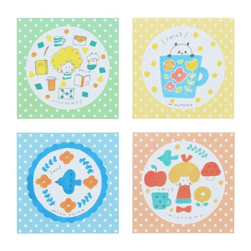 Sunstar Mizutama Memo Pad Square Memo with Window