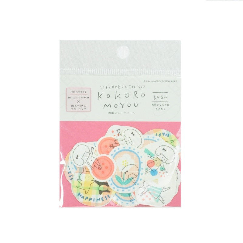 Mizutama Furukawashiko Kokoro Moyou Flake Sticker