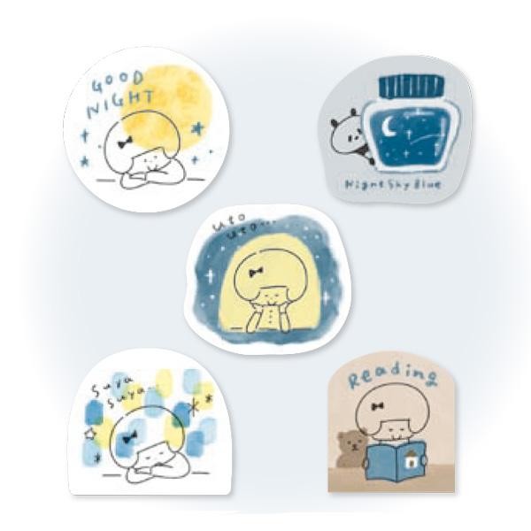 Mizutama Furukawashiko Kokoro Moyou Flake Sticker