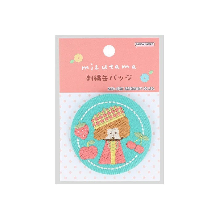 Suntar Mizutama Embroidered Can Badge