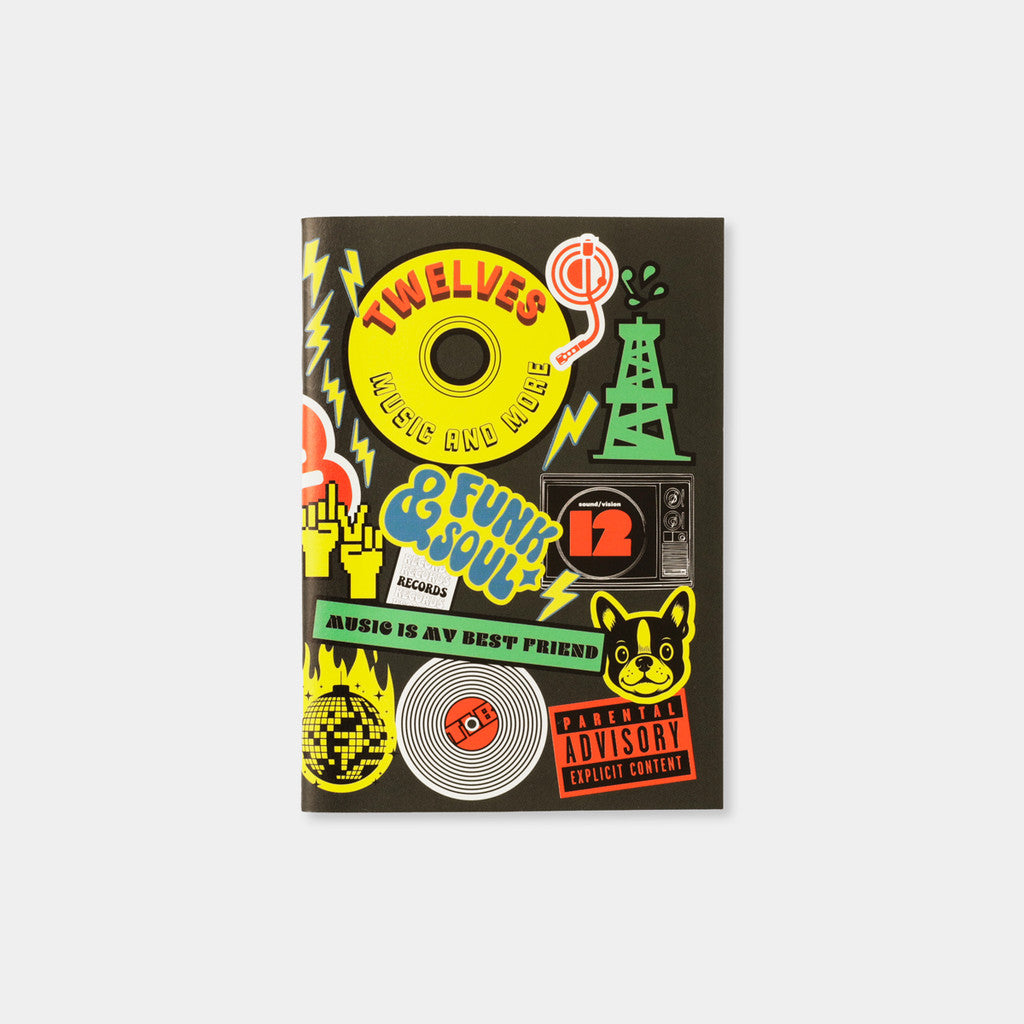 Travelers Notebook Passport Refill TWELVES RECORD - Sticker Pattern