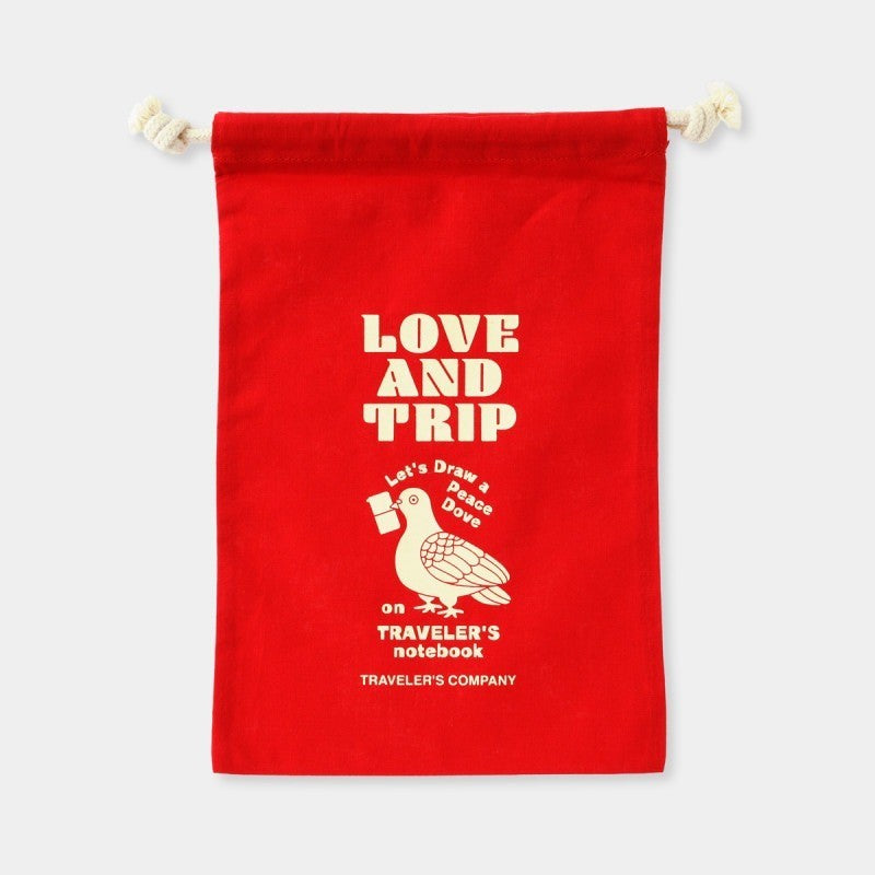 Travelers Notebook Factory Love And Trip Red Limited Edition Refill and Pouch