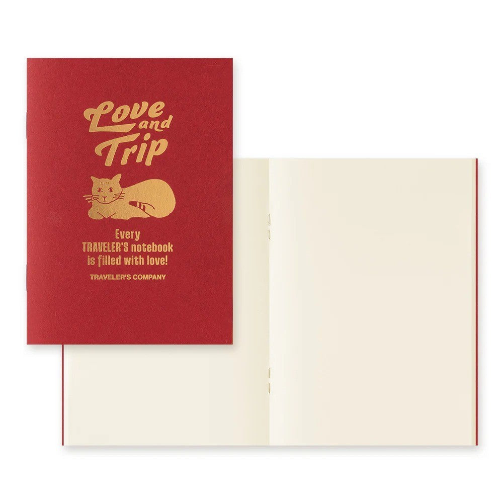 Travelers Notebook Factory Love And Trip Red Limited Edition Refill and Pouch