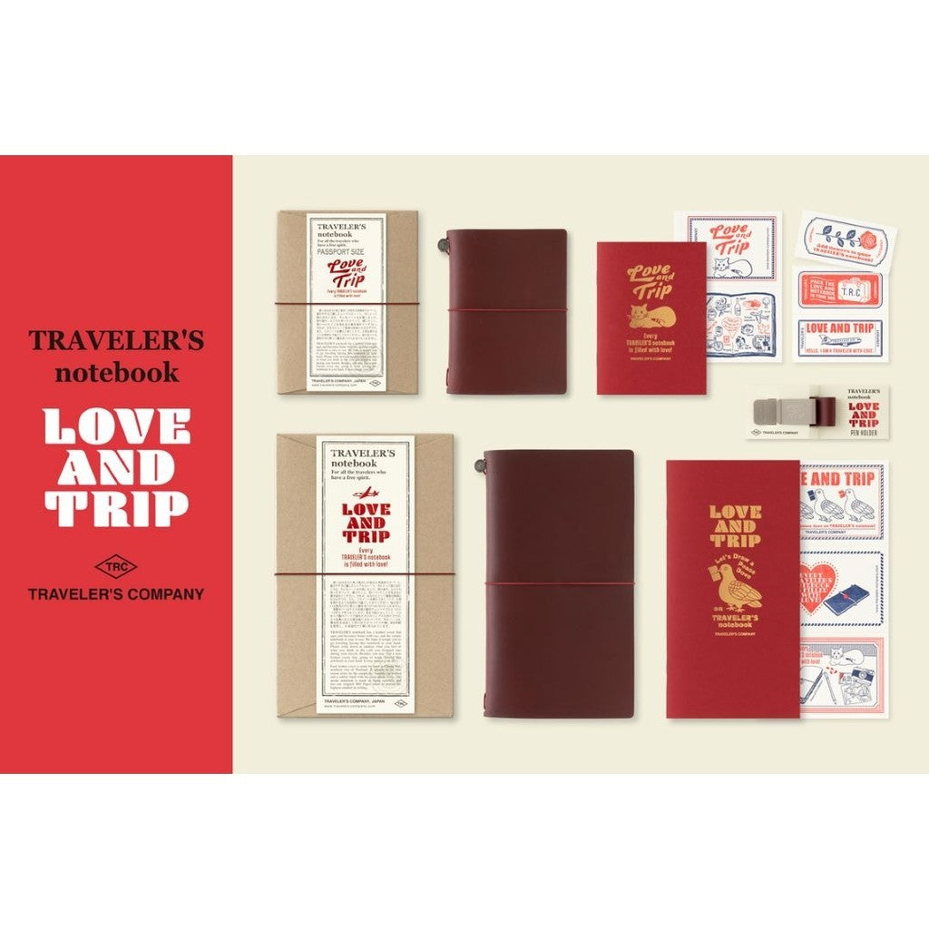 Travelers Notebook Factory Love And Trip Red Limited Edition