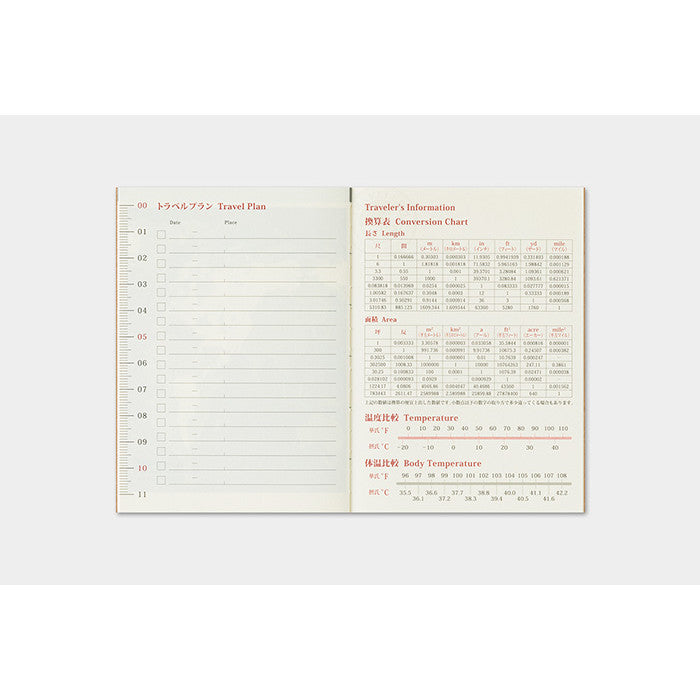 Travelers Notebook  2026 Refill Passport size Monthly