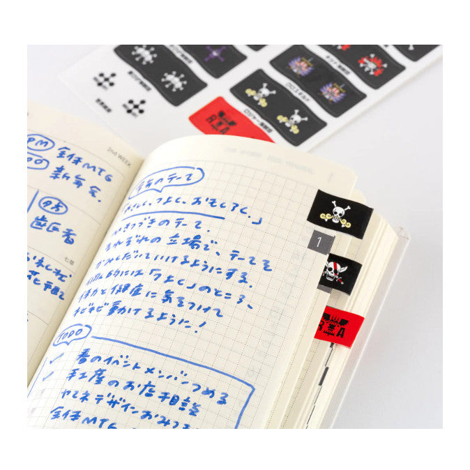 Hobonichi 2026 x ONE PIECE  Pirate Flag Index Stickers