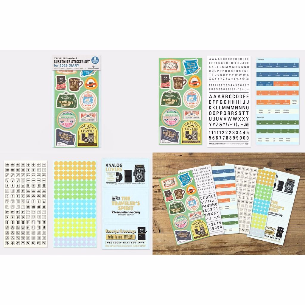 Travelers Notebook  2026 Sticker Set For Diary