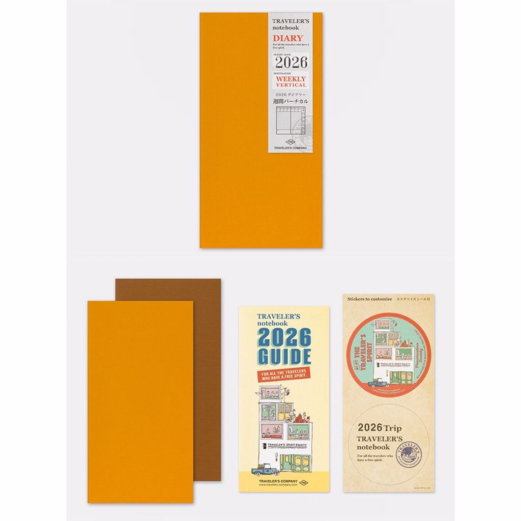 Travelers Notebook  2026 Refill Regular size Weekly Vertical