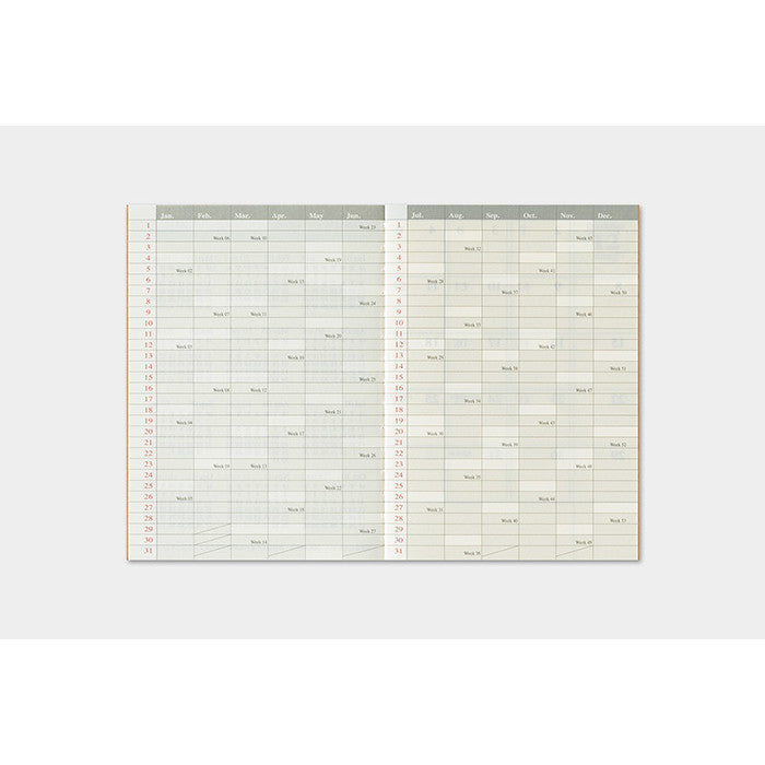 Travelers Notebook  2026 Refill Passport size Monthly