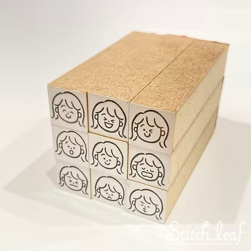 Oscolabo x Stitch Leaf Girls Feelings Rubber Stamp