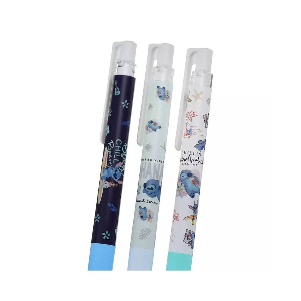 Disney Juice Up Gel Pen 3pcs Set Stitch &amp; Scrump 0.4 Gel Ballpoint Pen
