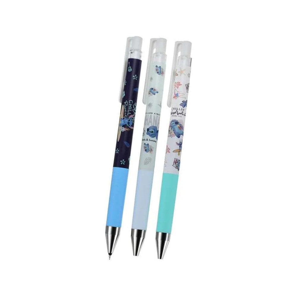 Disney Juice Up Gel Pen 3pcs Set Stitch &amp; Scrump 0.4 Gel Ballpoint Pen