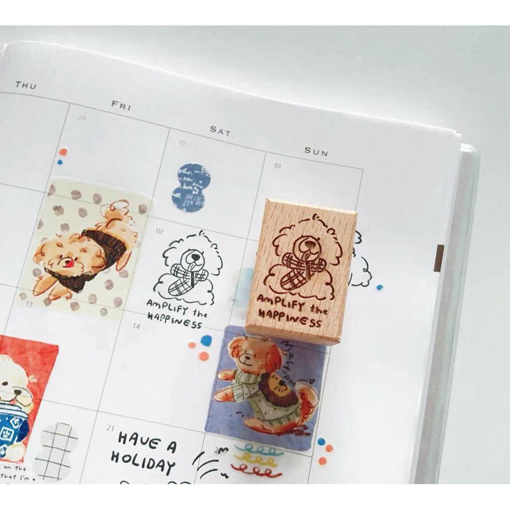 Scrambled Puppy Cute Rubber Stamp for Decoration