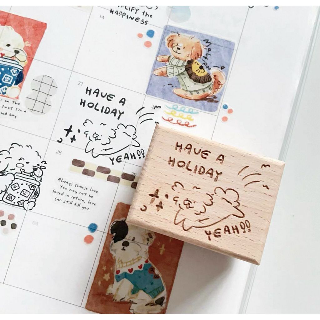 Scrambled Puppy Cute Rubber Stamp for Decoration
