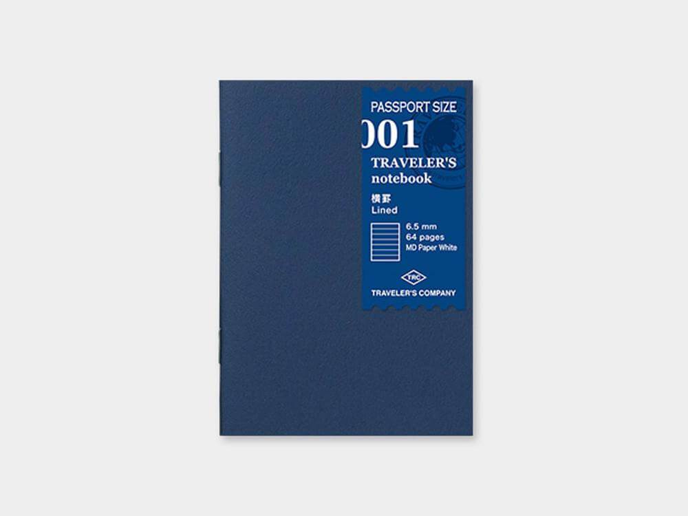 Midori Traveler&#39;s Notebook Refill 001 - Lined Passport Sized