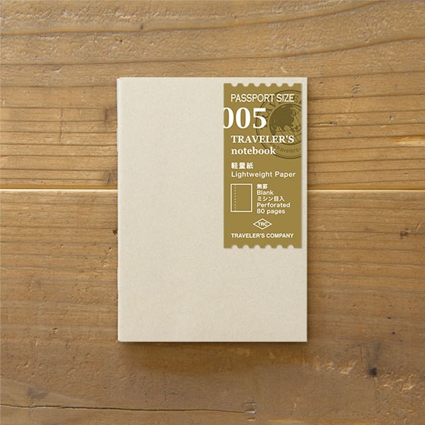 Traveler's Notebook Refill 005 - Lightweight Paper Passport Size