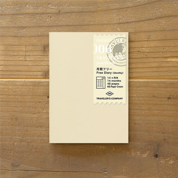 Traveler's Notebook Refill 006 - Monthly Passport Size