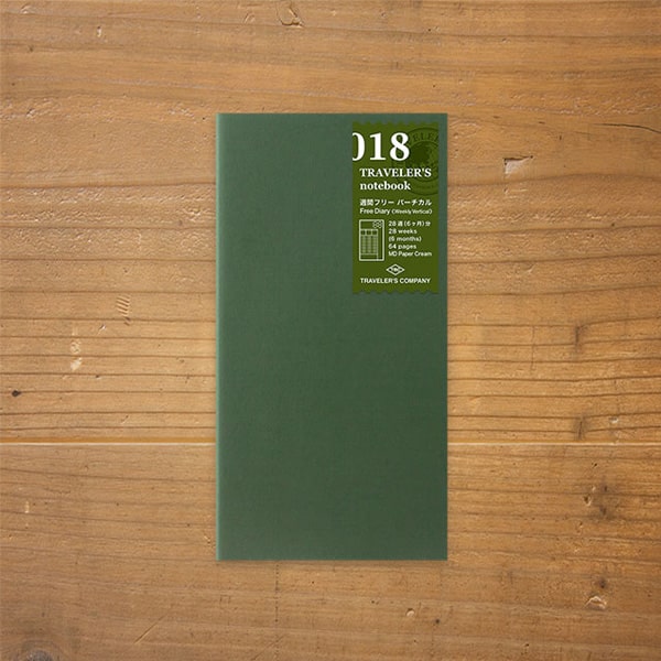 Traveler's Notebook Refill 018 - Free Diary Weekly Regular Size