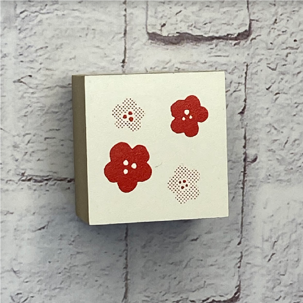 Beverly Rubber Stamp - Red Flower