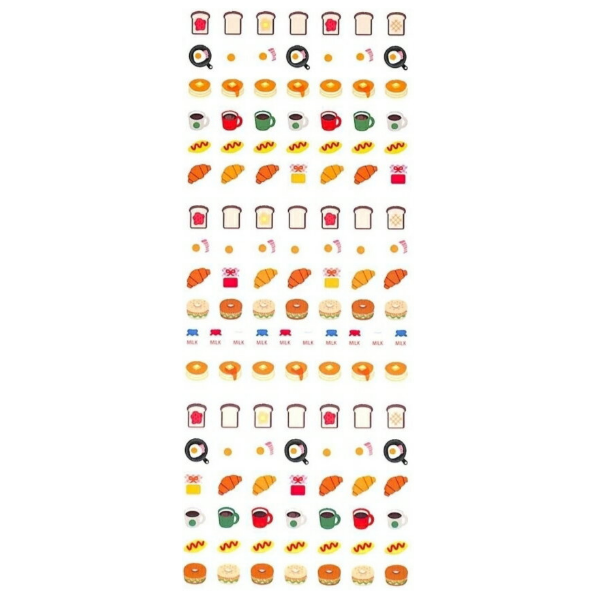 One Point Seal Sticker - Breakfast Menu