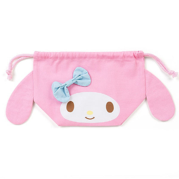 My Melody Face Shaped Drawstring Lunch Bag