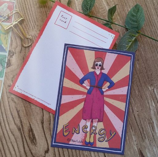 Starlululu Energy Girl Postcard