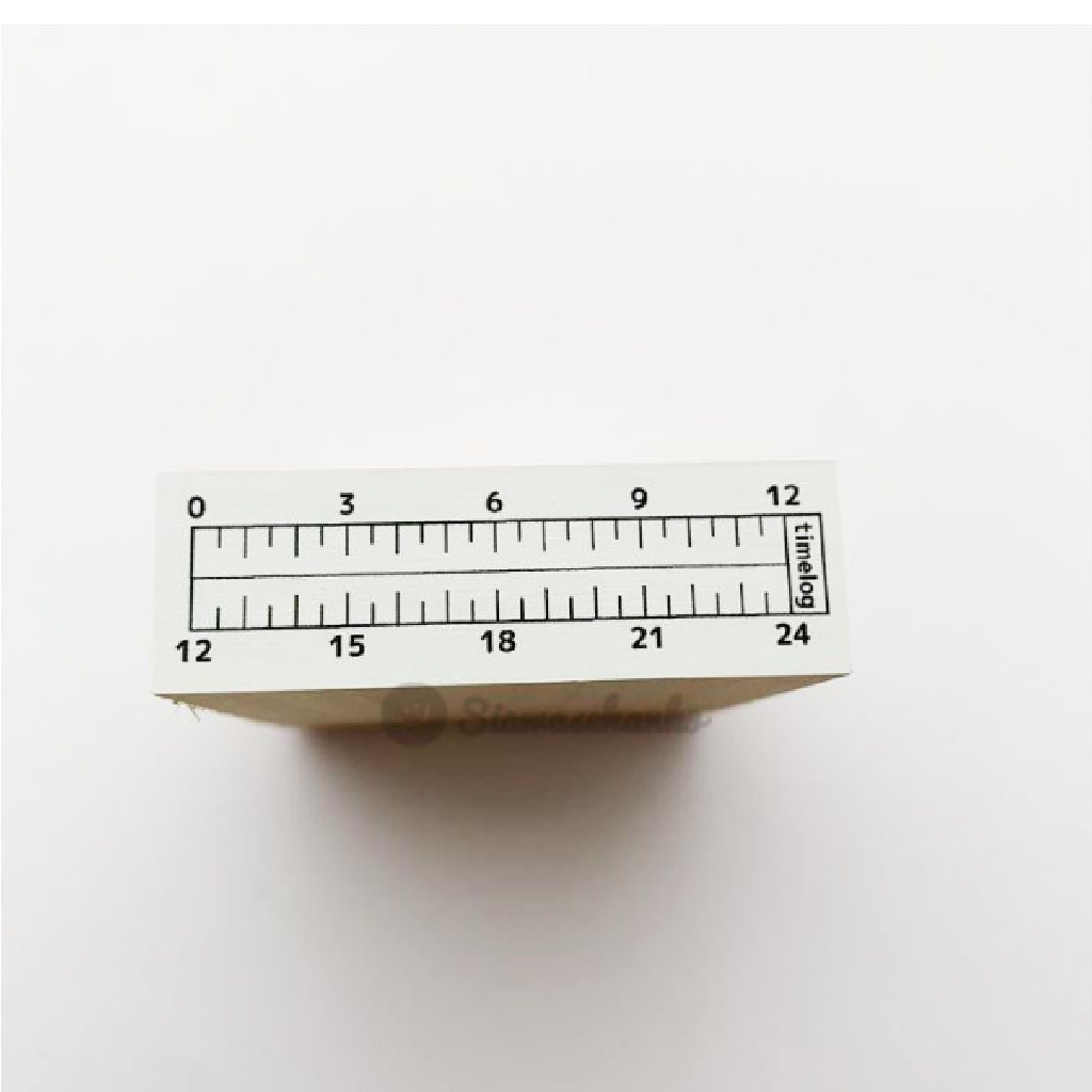 Siawasehanko Rubber Stamp - Time Log 24 Hours Ver