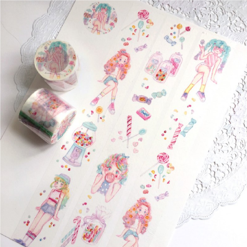 Washi Carrie Illustration Rainbow Candy