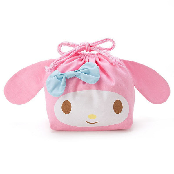 My Melody Face Shaped Drawstring Lunch Bag