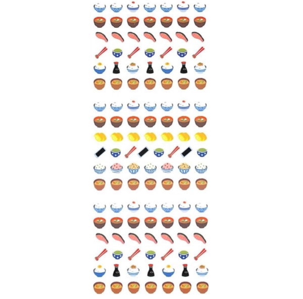 One Point Seal Sticker - Rice Bowl