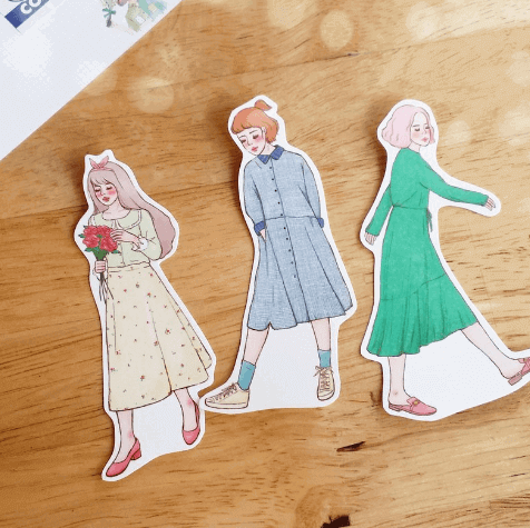 Starlululu Enjoy A Person Time Girl Sticker Set