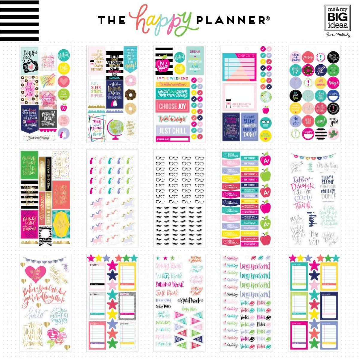 Happy Planner Sticker Pack Student 1016