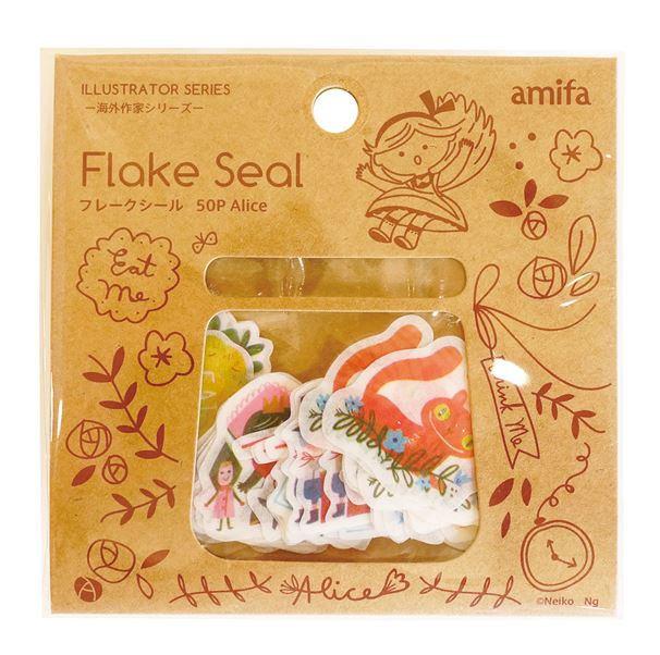 Amifa Flake Seal Sticker Alice in Wonderland