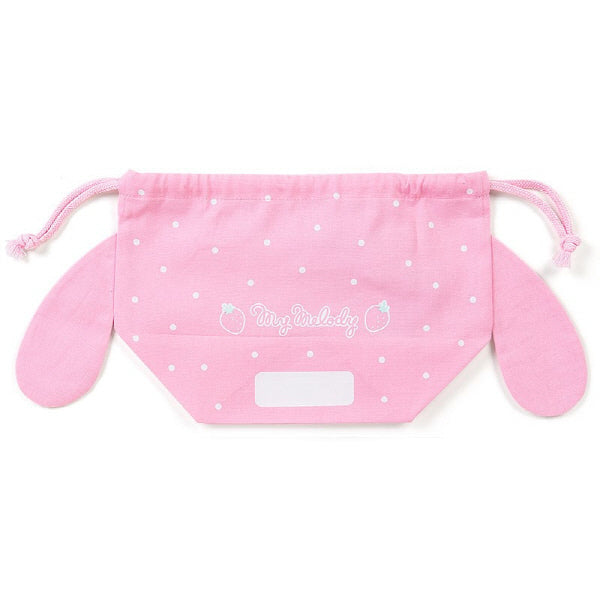My Melody Face Shaped Drawstring Lunch Bag