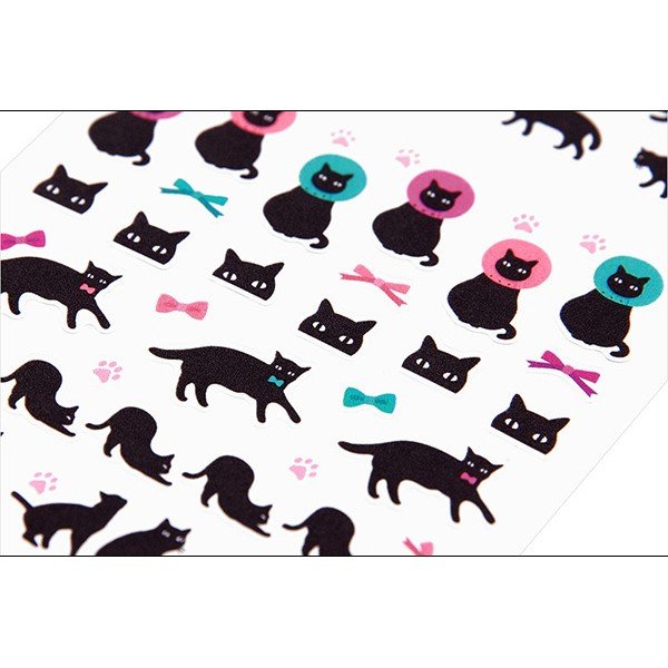 Midori Seal Black Cat Sticker