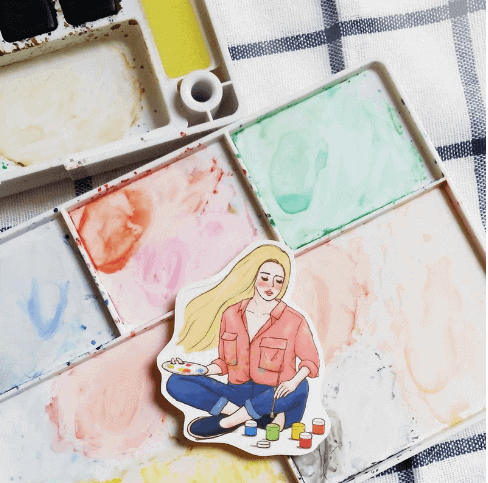 Starlululu Enjoy A Person Time Girl Sticker Set