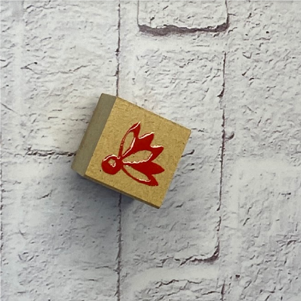 Rubber Stamp - Red Flower