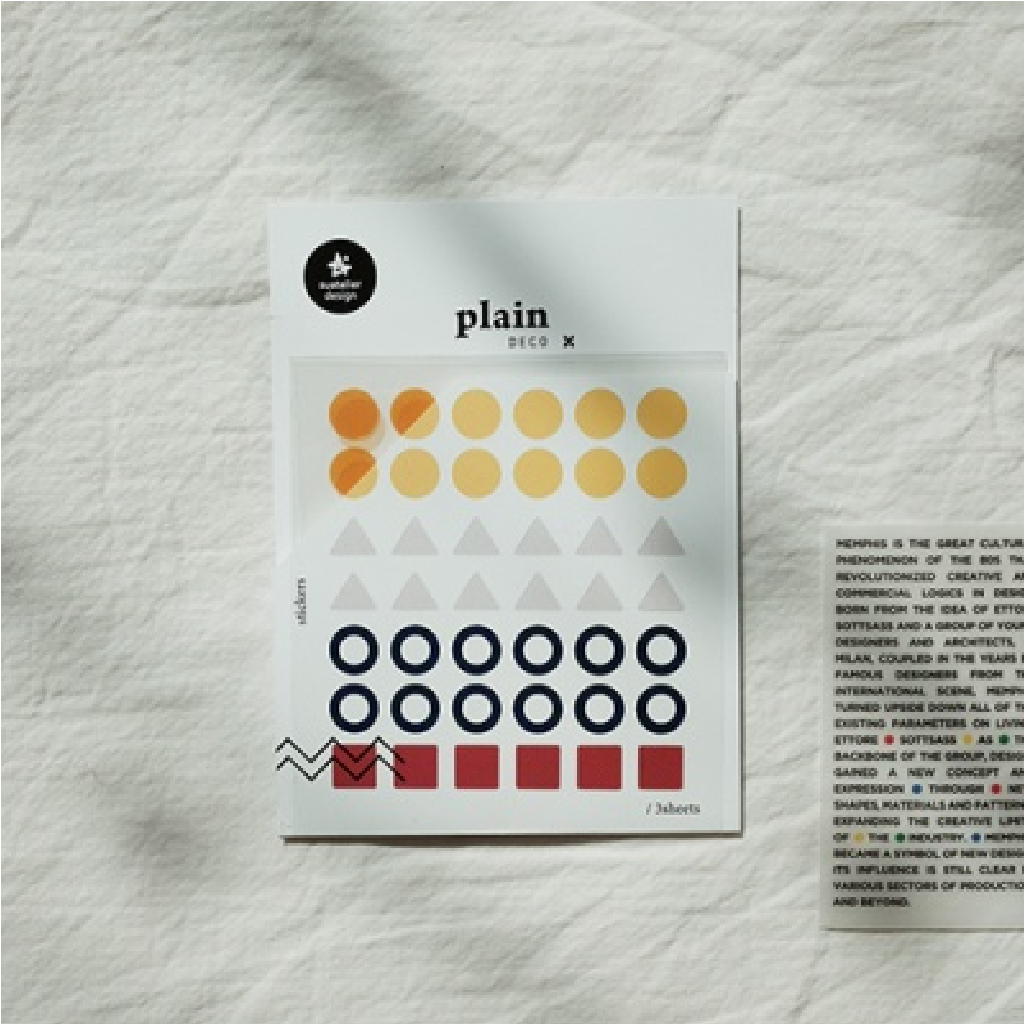 Suatelier Plain Deco X Sticker Series