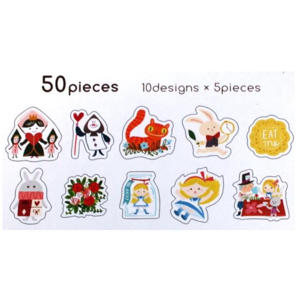 Amifa Flake Seal Sticker Alice in Wonderland