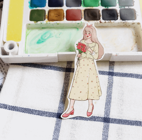 Starlululu Enjoy A Person Time Girl Sticker Set