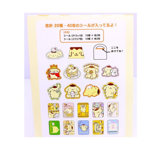 Sanrio Flake Sticker Seal Pack Pompompurin