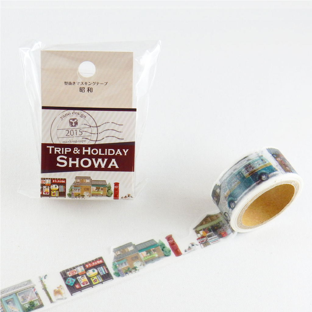 Round Top Trip & Holiday Masking Tape Showa Die Cut