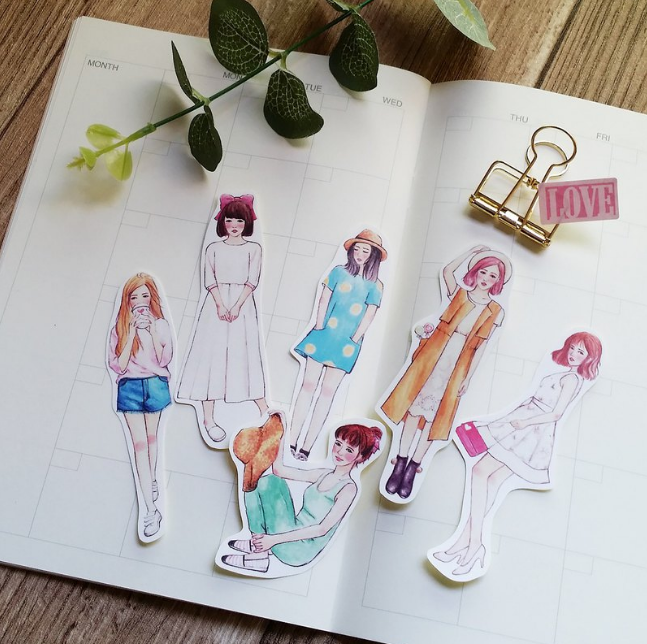 Starlululu Sweetheart Girl Flake Sticker