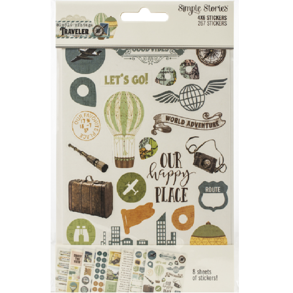 Simple Stories Vintage Traveler Sticker Pack