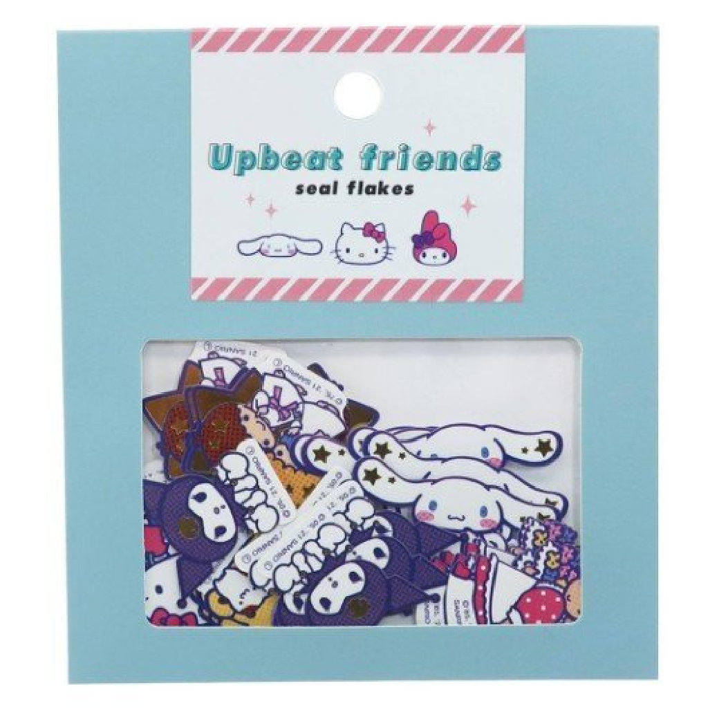 Upbeat Friends Seal Flake Sticker - Sanrio Blue